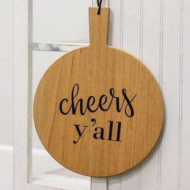 Cheers Y'all Cutting Board Wall Hanging - The Fox Decor